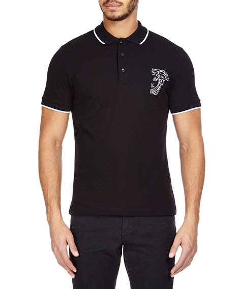 versace collection medusa polo t shirt black|versace look alike shirts.